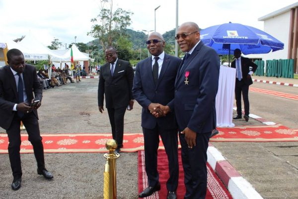 Professor Joseph Kamgno in the presence of the Minister of Public Health H.E. Malachie Manaouda Professor Joseph Kamgno in the presence of the Minister of Public Health H.E. Malachie Manaouda